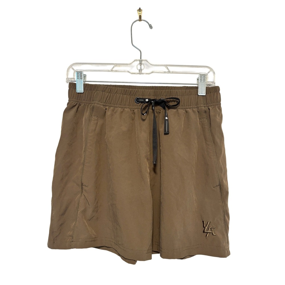 YoungLA Olive Brown Athletic Gym Training Shorts Boys Large